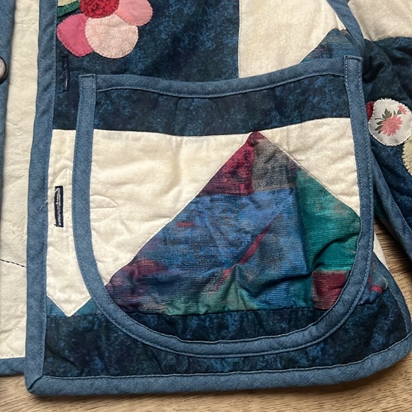 One of a Kind Hey Johanna Flower Quilt Jacket - Picture 7 of 10
